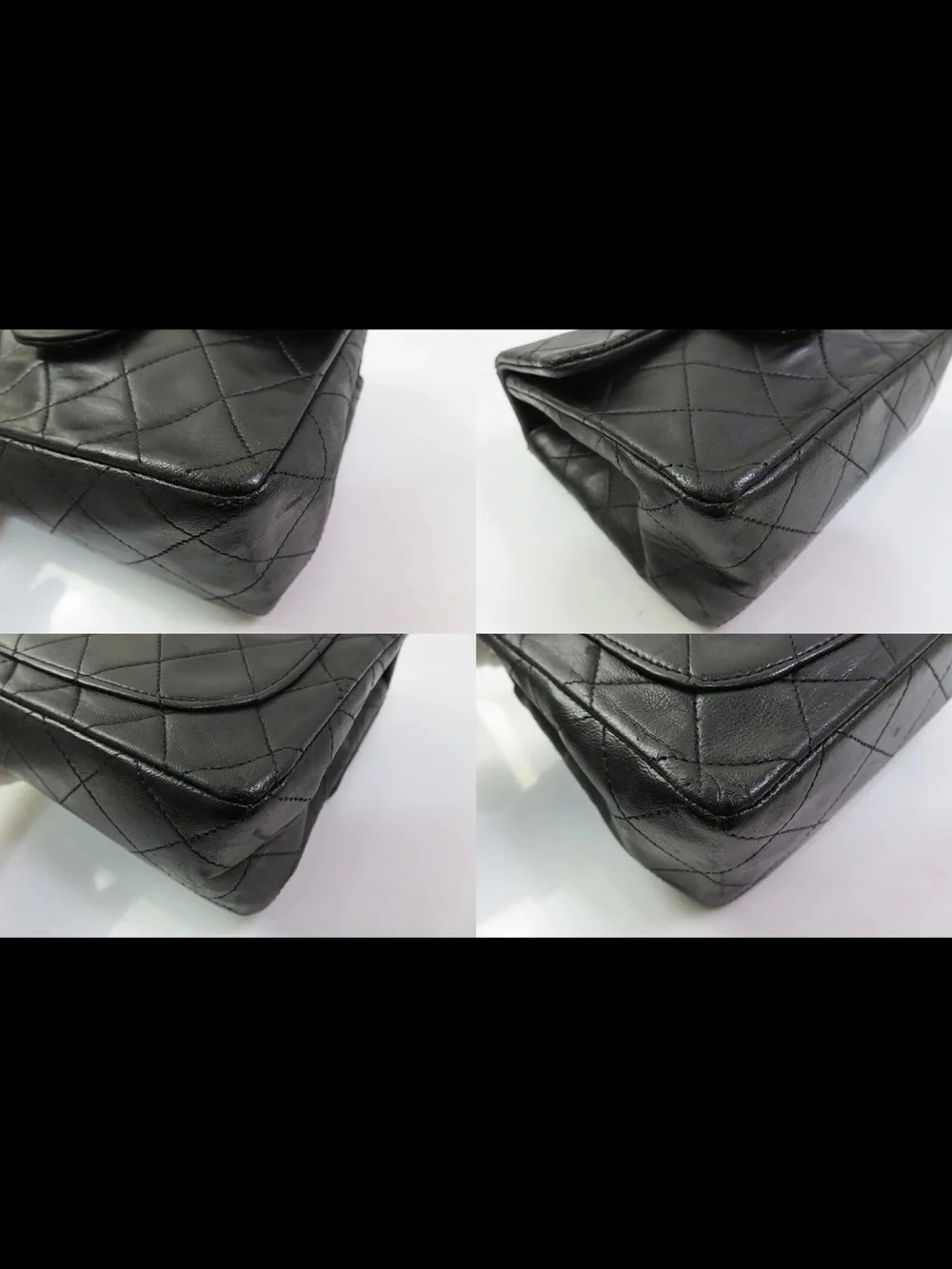 CHANEL Black Quilted Lambskin Crossbody with Gold Chain